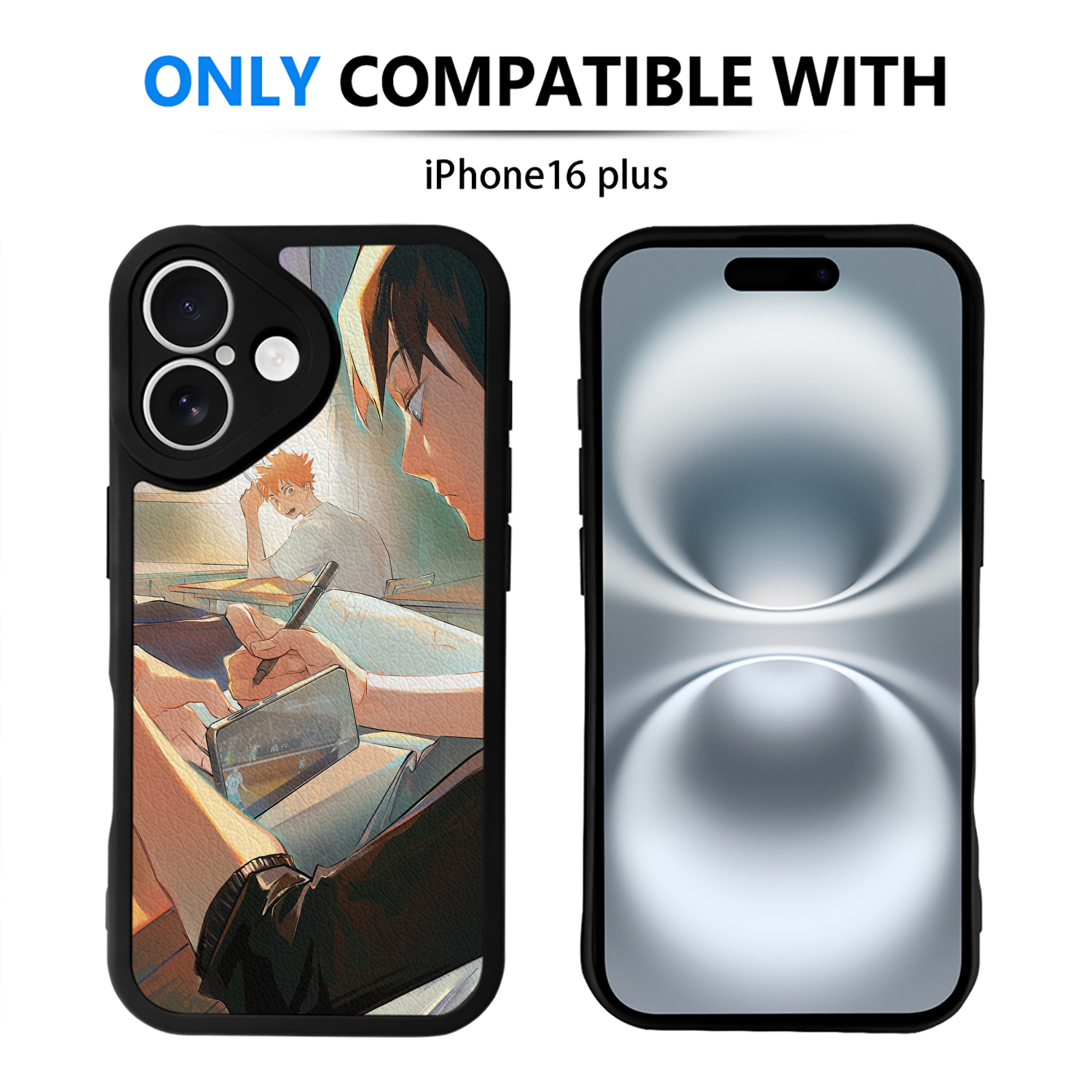 （画像用） ハイキュー!! Haikyu!! 【iPhone 16シリーズ対応】シリコンスマホケース（レザー調） 材質：シリコン